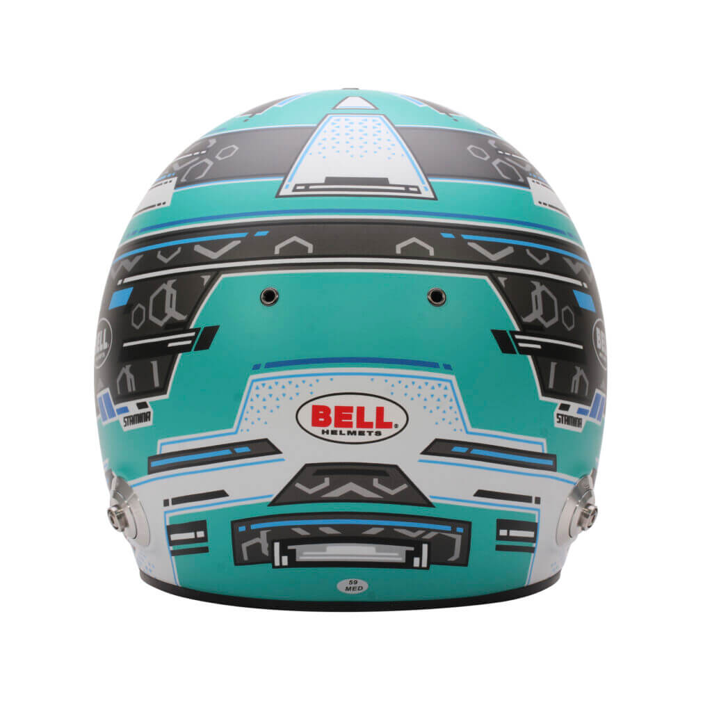 BELL 1310B82 Full-Face Helmet RS7 Pro Stamina HANS, Anthracite / Aquamarine, FIA 8859-2024 / SA2020, Size 55 (6 7/8) Photo-3 