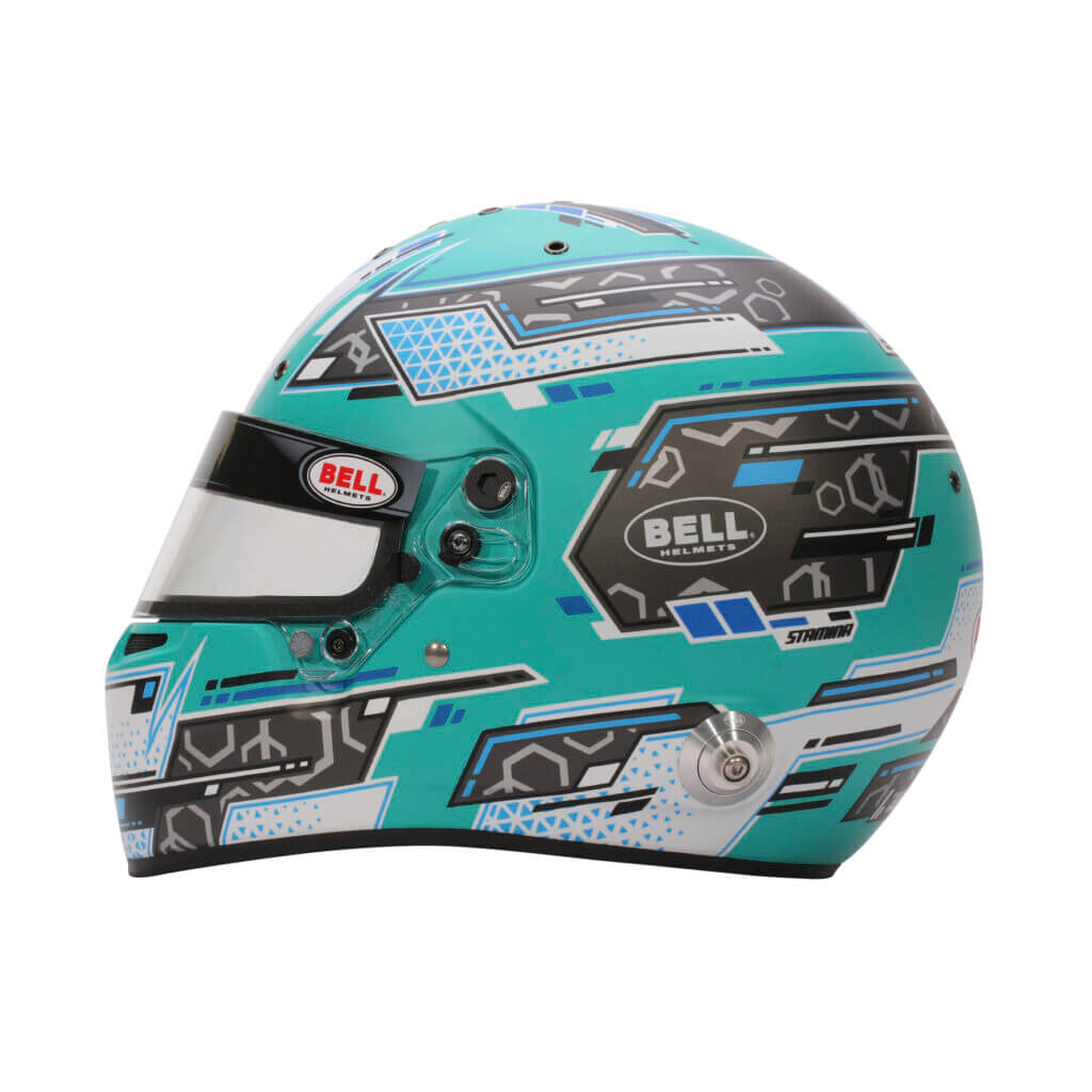 BELL 1310B82 Full-Face Helmet RS7 Pro Stamina HANS, Anthracite / Aquamarine, FIA 8859-2024 / SA2020, Size 55 (6 7/8) Photo-1 