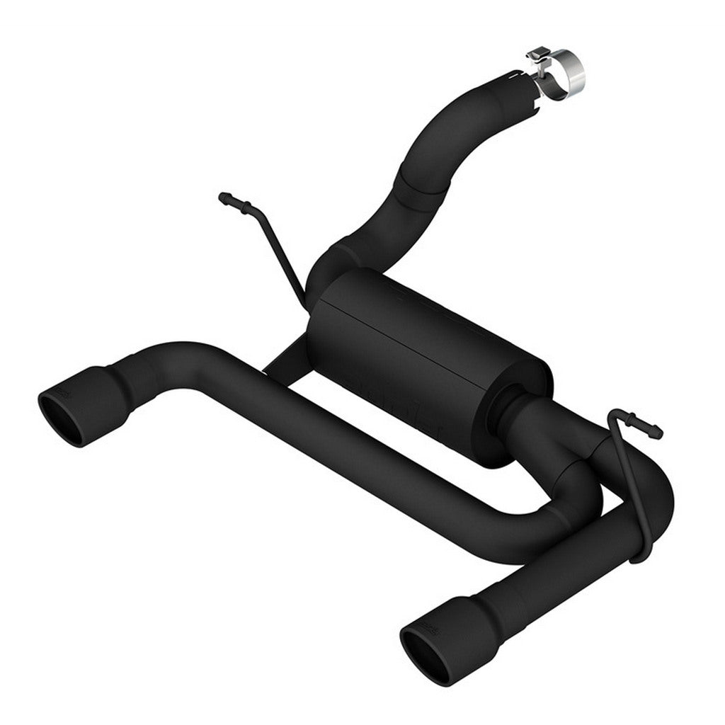 BORLA 11957CB Exhaust System Axle-Back ATAK, 2.75\", 2.5\" (3.5\" Black Tips) for JEEP Wrangler 3.6L (JL / JLU) 2018- Photo-0 