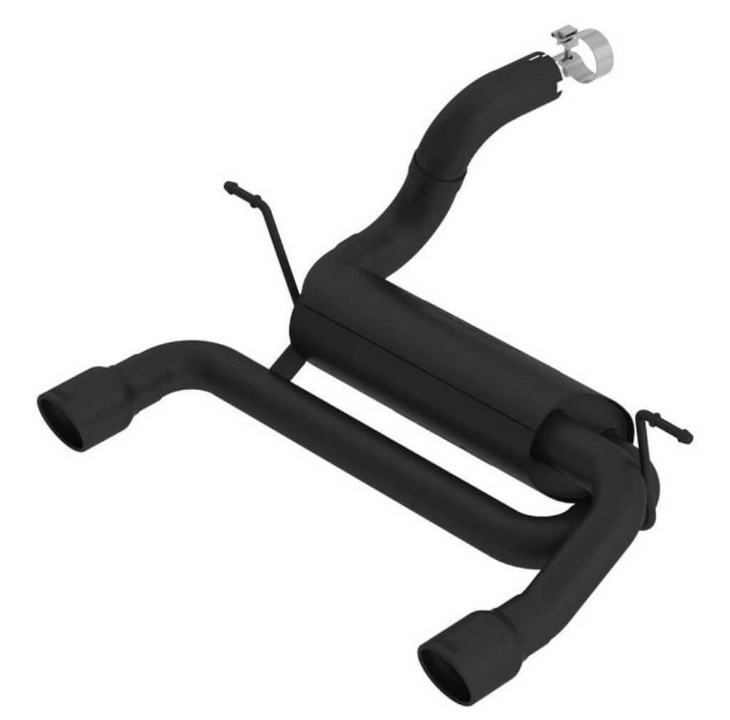 BORLA 11962CB Exhaust System Axle-Back Touring, 2.75", 2.5" (3.5" Black Tips) for JEEP Wrangler 2.0L (JL / JLU) 2018- Photo-0 