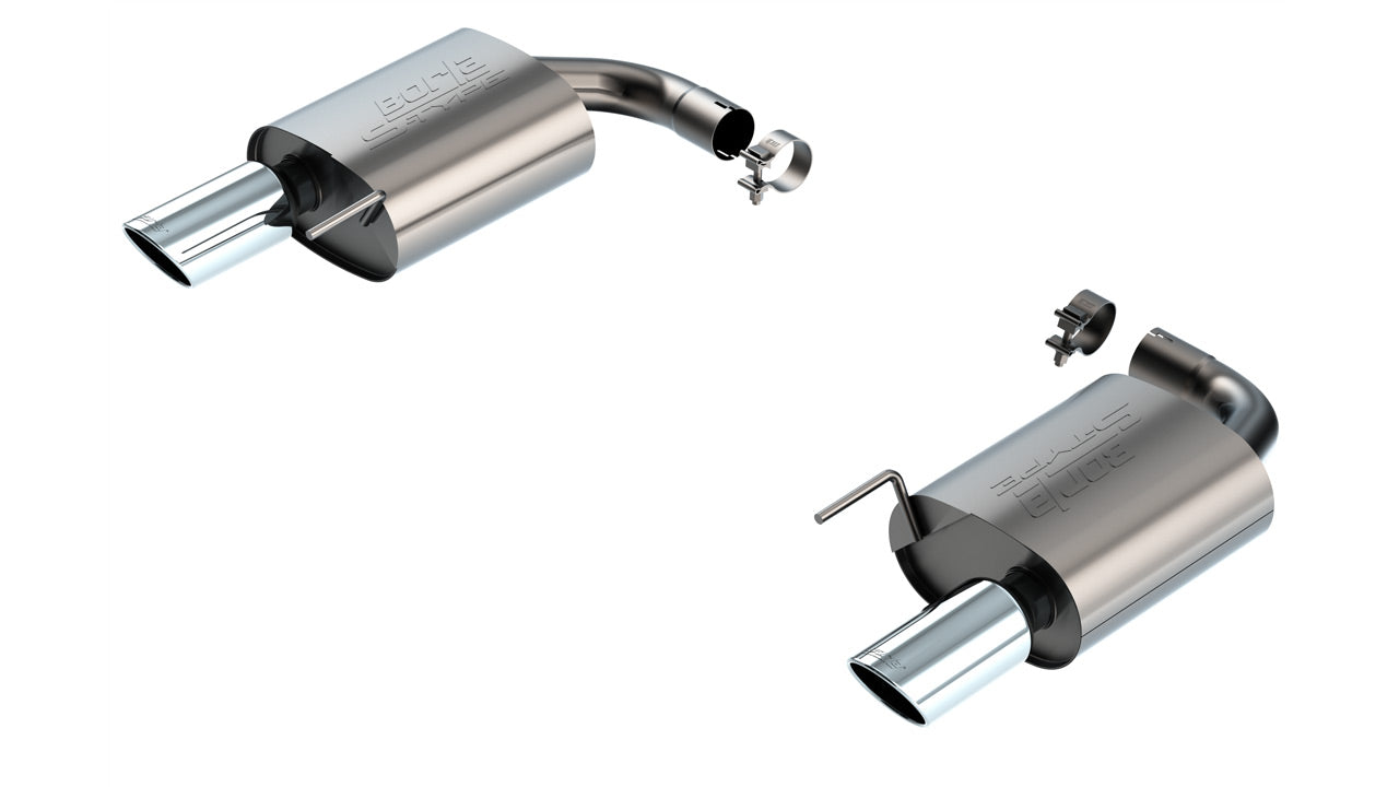 BORLA 11983 Exhaust system Axle-Back S-type 2.5" S RD RL AC SR Tip 4" RD X 9.75" (Non-active exhaust) for FORD Mustang GT 5.0L V8 2024 Photo-0 