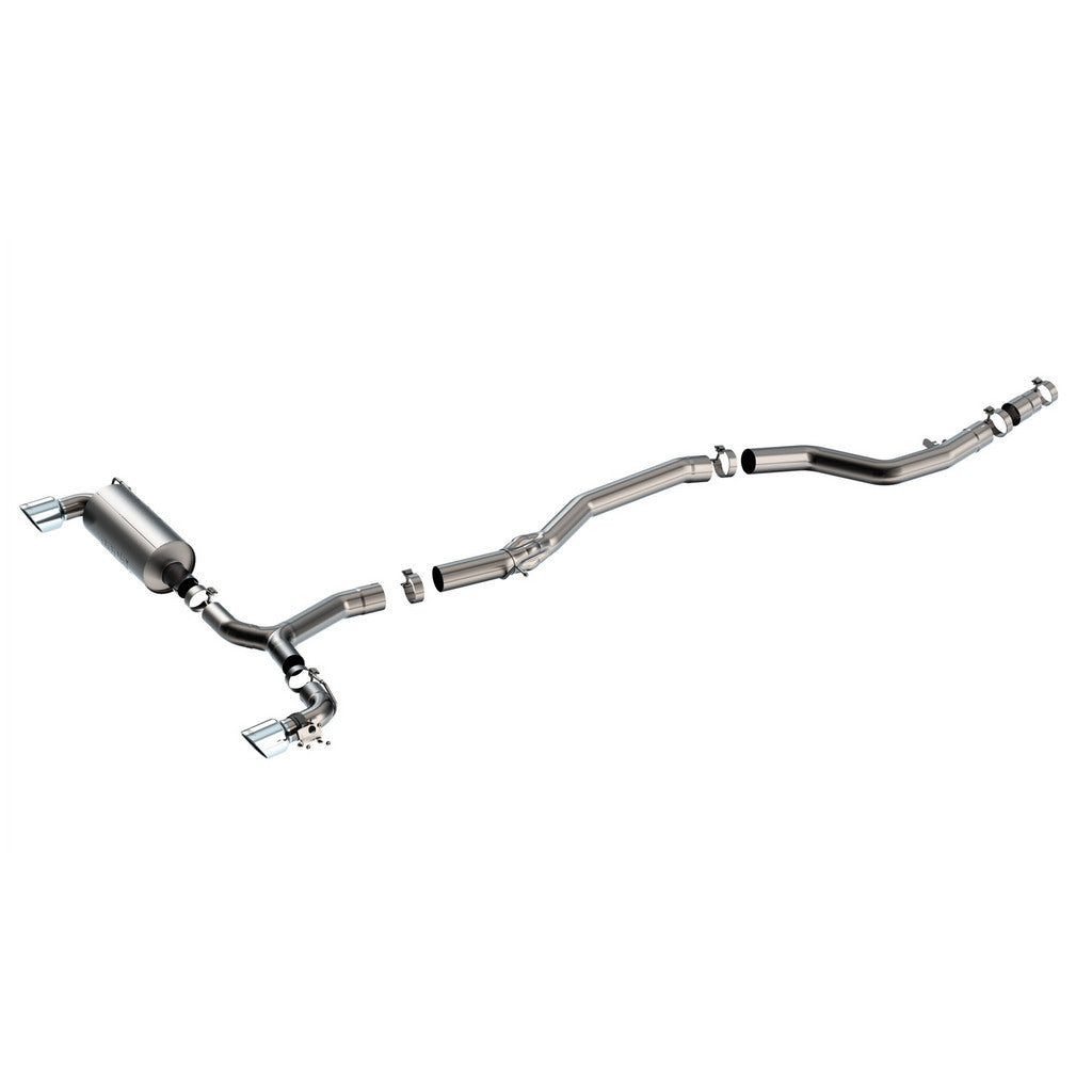 BORLA 140826 Exhaust System Cat-Back 3", ATAK (Bright Chrome Tips) for TOYOTA Supra GR (A90 / A91) 2020-2025 Photo-0 