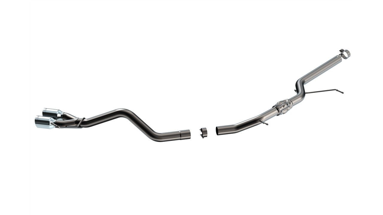 BORLA 140948 Exhaust system Cat-back S-Type 2.50" D S RD RL AC S Tip: 3.50" RD X 6.00" Chrome for FORD Maverick Tremor 2023-2024 Photo-0 
