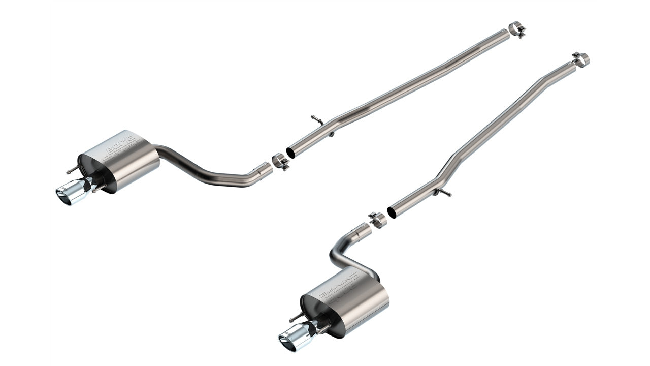 BORLA 140956 Exhaust system Cat-Back S-Type 2.25" S OV RL AC SR TIP: 4.25" X 3.50" OV X 6.95" Polished T-304 Stainless Steel for LEXUS IS200T 2016-2017 /IS300 2018-2024 Photo-0 