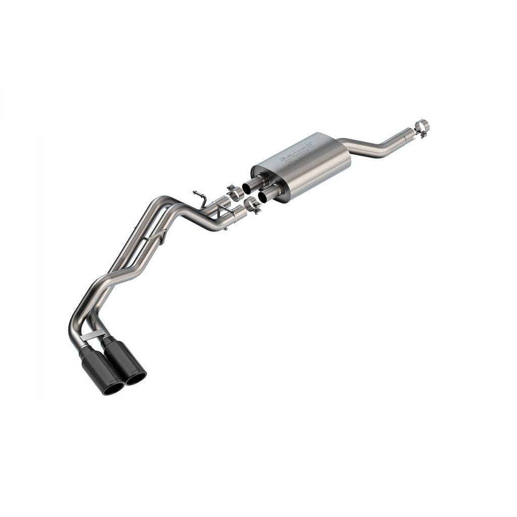 BORLA 140975BC Cat-Back Exhaust System 2.25", 2.75", S-Type (4.0" RD x 12.00" Black Chrome Tips) for FORD Ranger XL / XLT / Lariat 2.3L 2024 Photo-0 