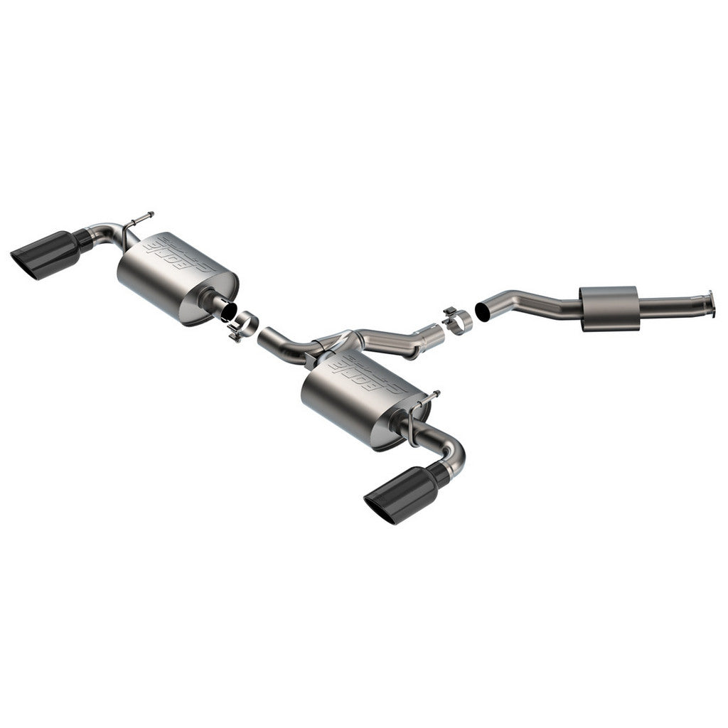 BORLA 141010BC Exhaust System Cat-Back S-Type, 2.25" (4" Black Chrome Tips) for TOYOTA RAV4 Hybrid 2.5L 2019–2025 Photo-0 