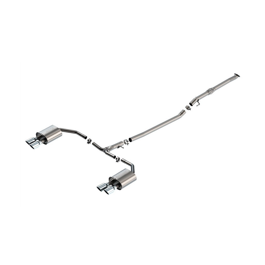 BORLA 141014 Cat-Back Exhaust 2.75", S-Type (3.5" Bright Chrome Tips) for KIA K5 GT 2025- Photo-0 
