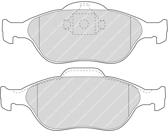 FERODO FCP1394R Front Brake Pads DS3000 for FORD Fiesta (Mk4 / Mk5) Photo-0 