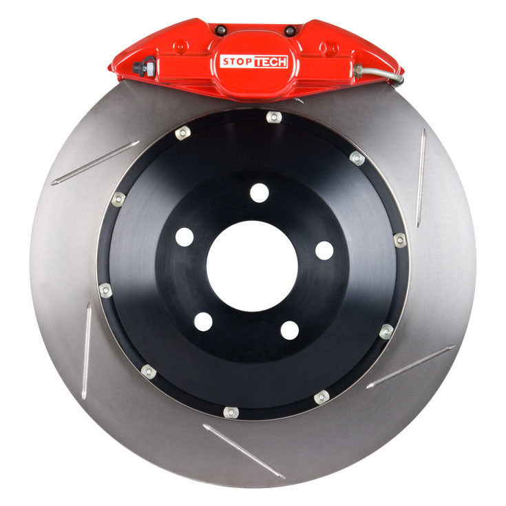 STOPTECH 83.841.002G.71 BBK 2PC ROTOR, REAR SLOTTED 345X28/ST22 RED SUBARU WRX '08 Photo-0 