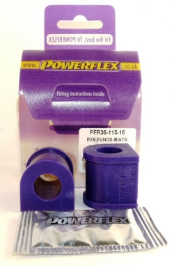 POWERFLEX PFR36-115-16 x2 Rear Anti Roll Bar Bushing, 16mm MAZDA RX8 (2004+) Photo-0 