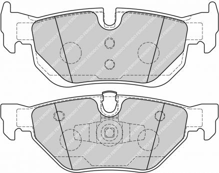 FERODO FCP1807H Rear Brake Pads DS2500 for BWM 3-Series (E90 / E92) / X1 (E84) Photo-0 