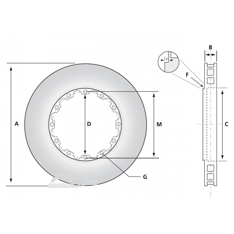 PFC 380.32.0052.452 Replacement Front Rotor for PORSCHE 992 Cup Photo-0 