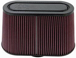 K&N RP-5103 UNIVERSAL Air Filter - CARBON Fiber Top and Base3-7/8" FLG OD, 12" X 6"B, 9-15/16" X 3-15/16"T, 7"H Photo-0 