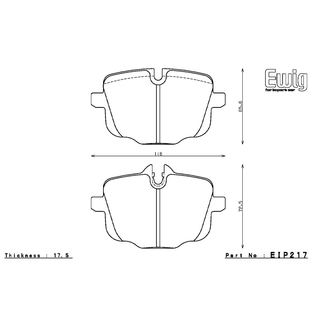 ENDLESS EIP217N38SP Rear Brake Pads for BMW M2 (G87) / M3 (G80) / M4 (G82) Photo-1 