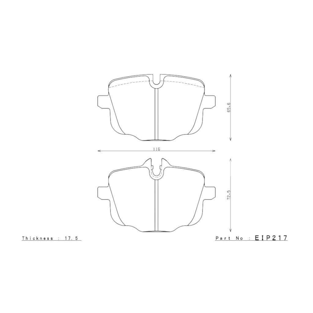 ENDLESS EIP217N39S Rear Brake Pads for BMW M2 (G87) / M3 (G80) / M4 (G82) Photo-1 