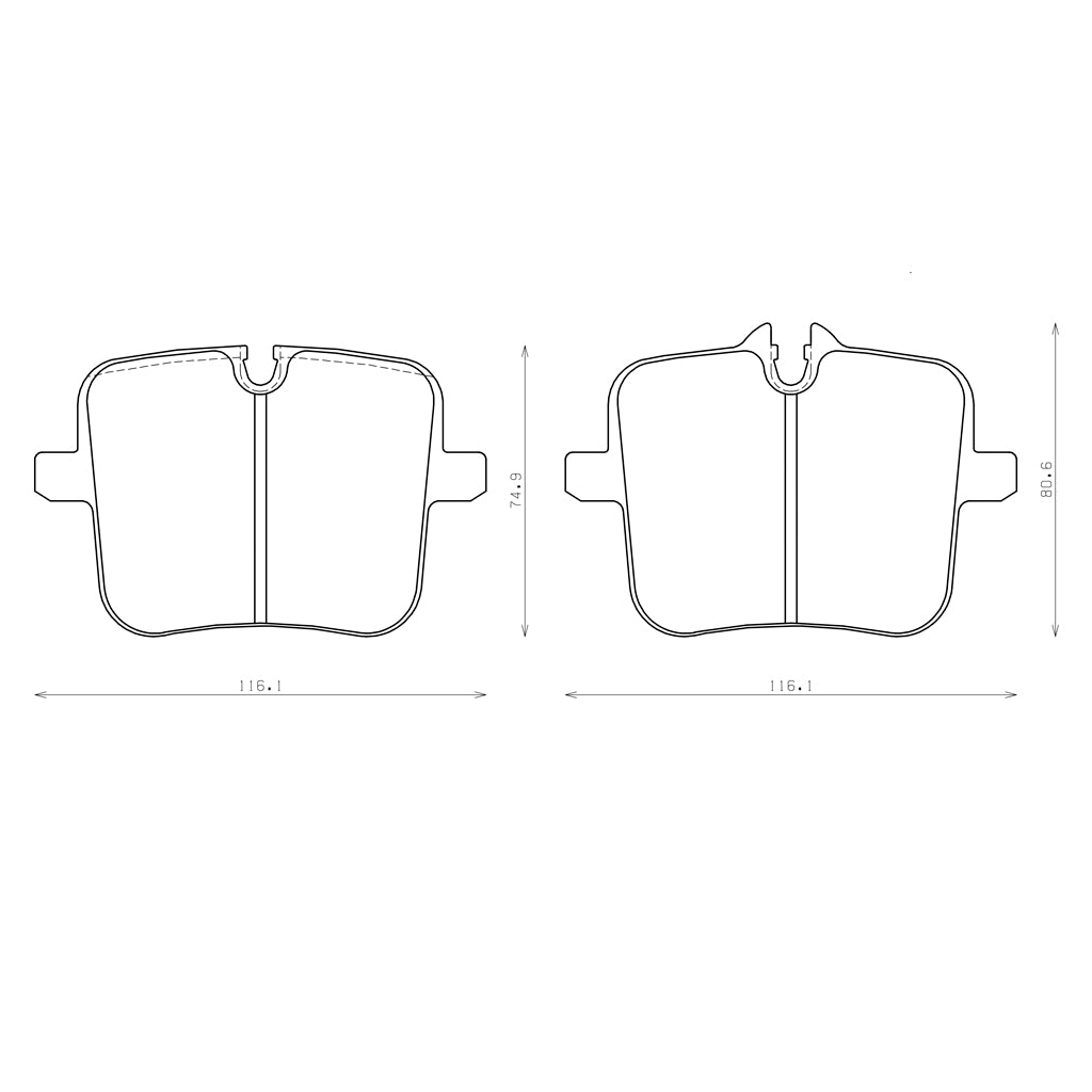 ENDLESS EIP303W008 Rear Brake Pads for BMW M2 / M3 / M4 G8x Series (Carbon Ceramic) Photo-1 