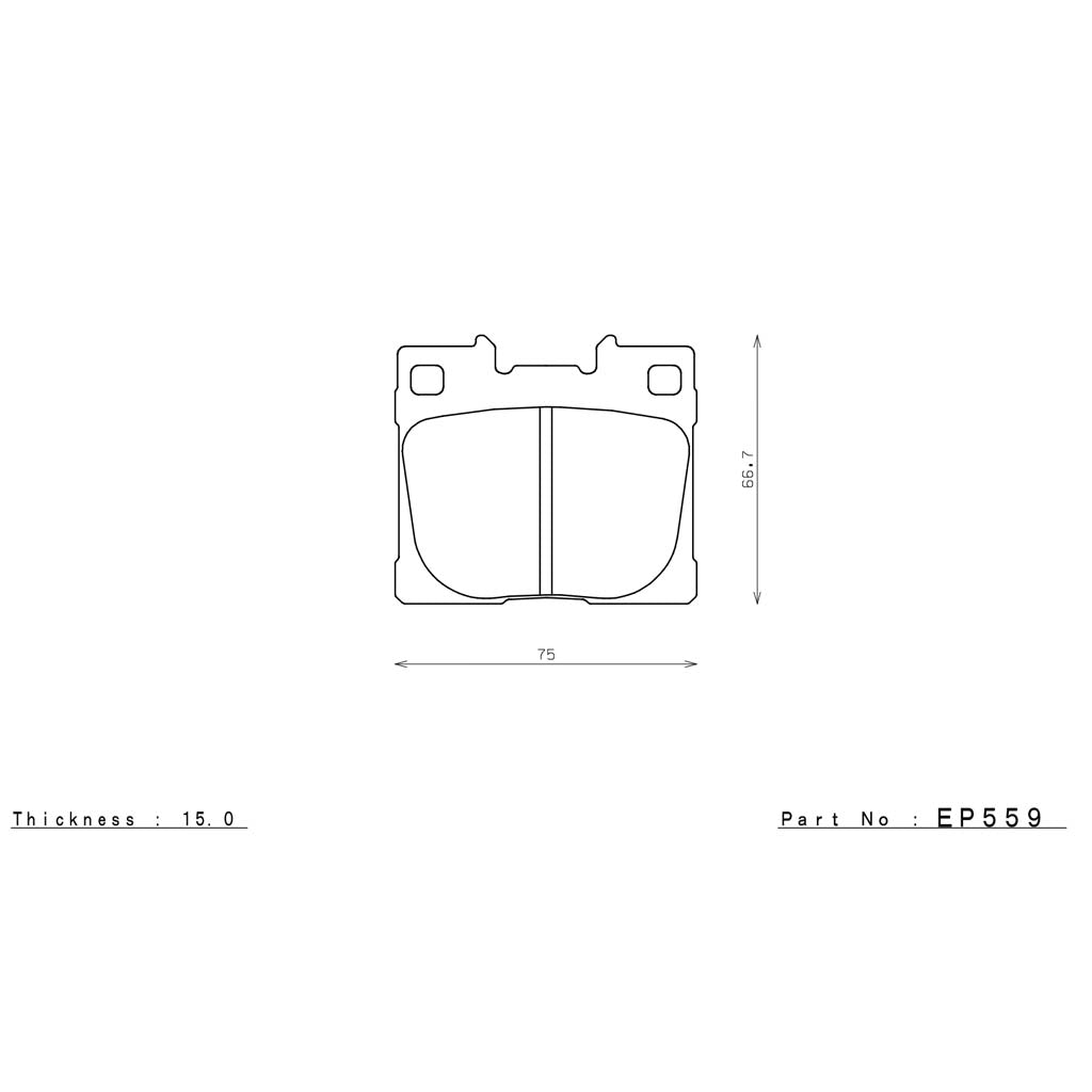 ENDLESS EP559MX72 Rear Brake Pads MX72 Compound for TOYOTA GR Yaris GXPA16 RC/RZ (17/18-inch Wheel) Photo-2 