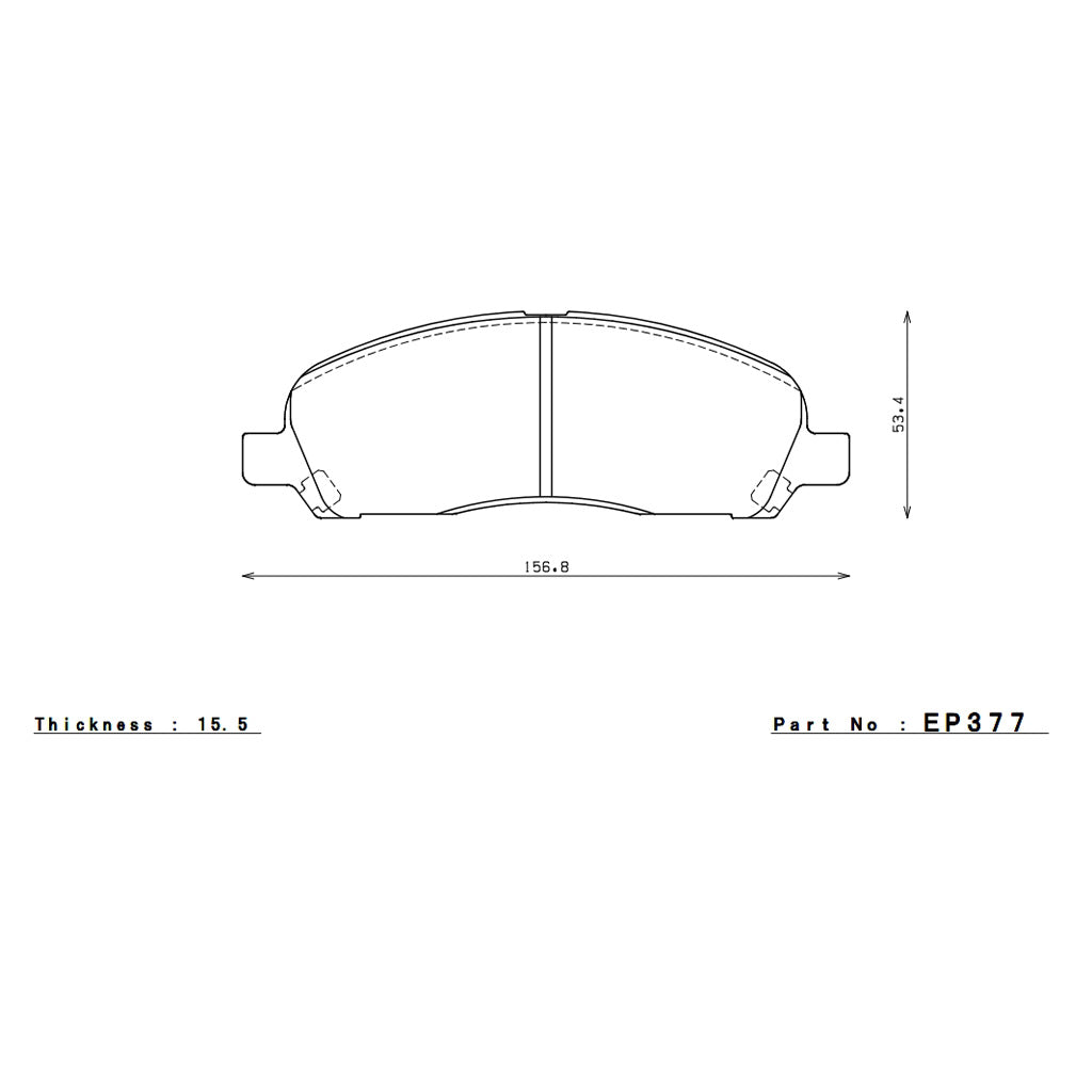 ENDLESS EP377SSY Front Brake Pads for MITSUBISHI Cahriot Grandis 1997-2003 Photo-1 