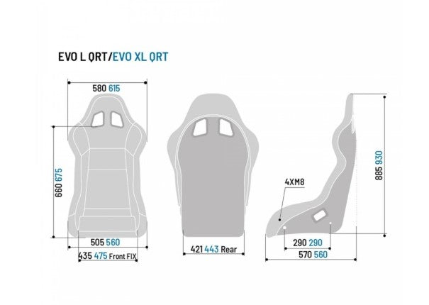 SPARCO 008007RNRSKY EVO QRT SKY Racing seat, FIA 8855-1999, sky, size M Photo-5 