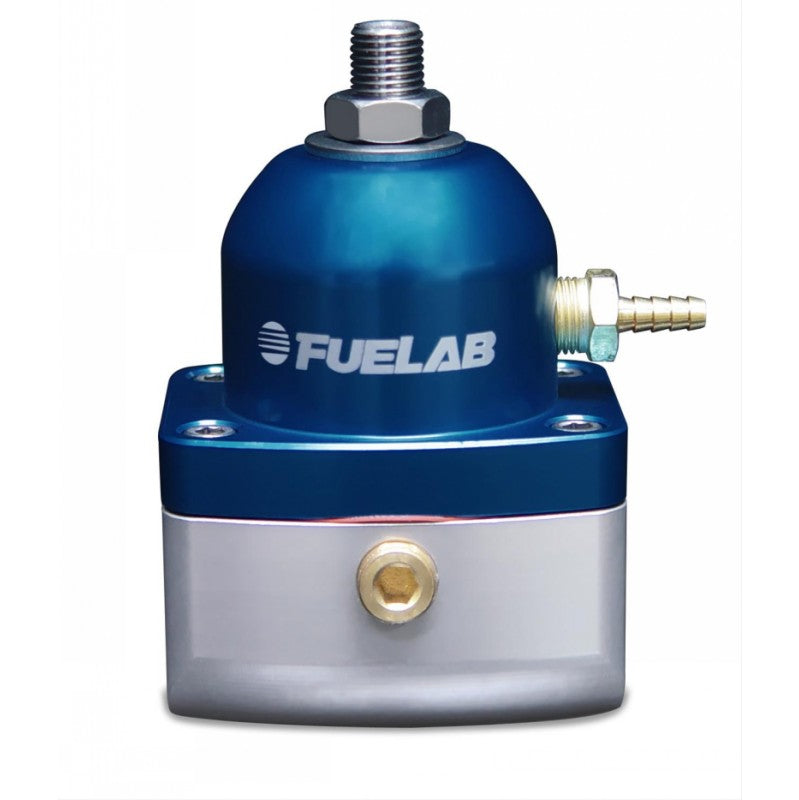 FUELAB 53501-3 Mini Fuel Pressure Regulator EFI (25-90 psi, 6AN-In, 6AN-Out) Blue Photo-0 