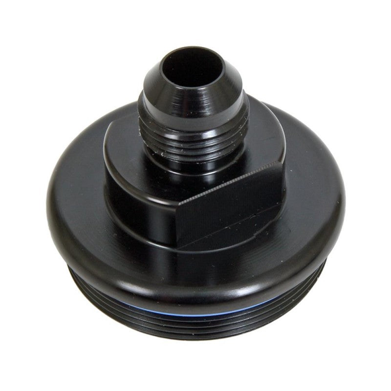 FUELAB 108020102-6 Fuel Filter Inlet Cap 8AN, Black Photo-0 