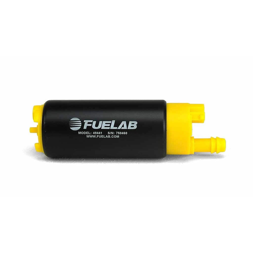 FUELAB 49441 In-Tank Fuel Pump (340 LPH @ 3 bar, 13.5v) Inlet Offset from Outlet Photo-0 