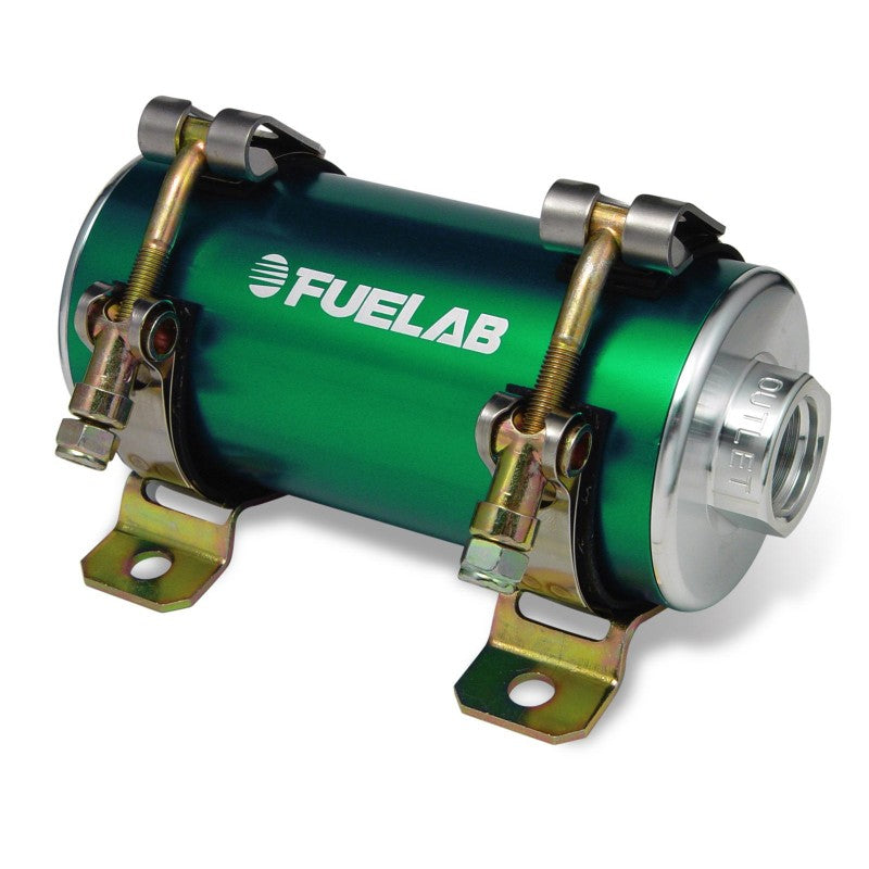 FUELAB 42402-6 EFI In-Line Fuel Pump PRODIGY (190 GPH @ 45 PSI, 100 PSI max, up to 1900 HP) Green Photo-0 