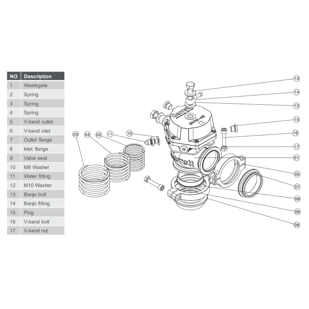 GARRETT 910477-0001 Air Fitting Kit (includes Fitting, Bolt and 2X crush washers) for Wastegate GVW-40 Photo-1 