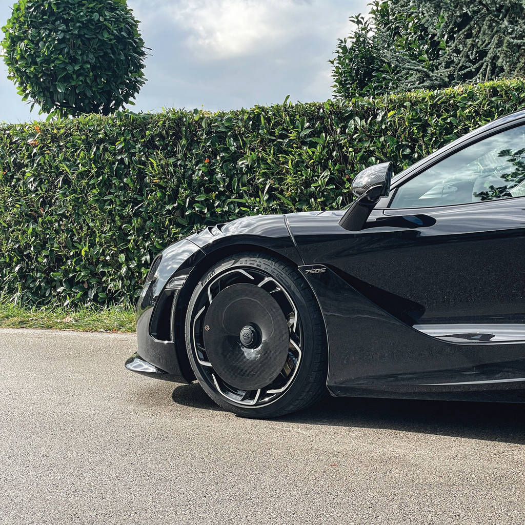 GOLD LEAF ADEVO-MCL750S-GL Wheel Covers Aero Disc EVO (Carbon / Gloss) for MCLAREN 750S OEM Wheels Photo-7 