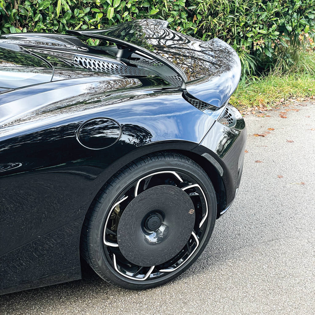 GOLD LEAF ADEVO-MCL750S-GL Wheel Covers Aero Disc EVO (Carbon / Gloss) for MCLAREN 750S OEM Wheels Photo-8 