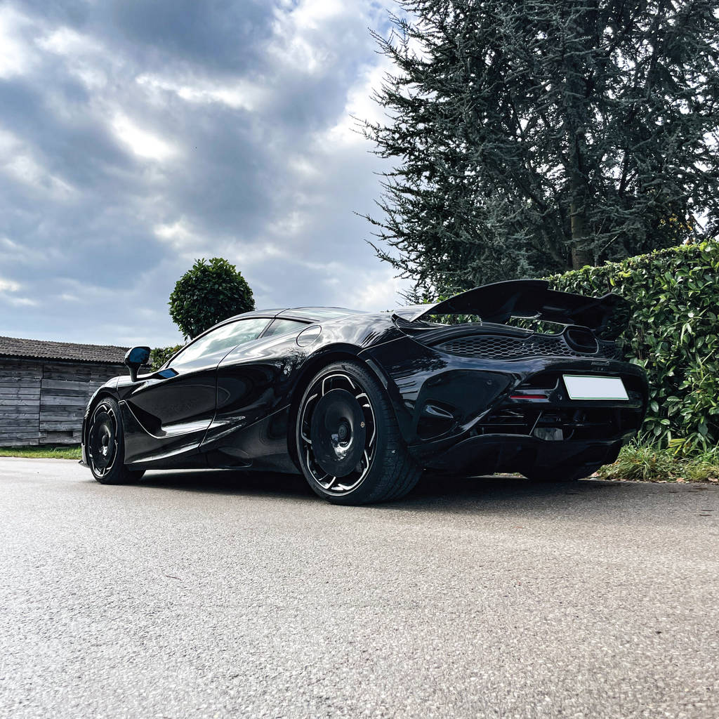 GOLD LEAF ADEVO-MCL750S-GL-CD Wheel Covers Aero Disc EVO (Carbon / Gloss / Custom Decal) for MCLAREN 750S OEM Wheels Photo-12 