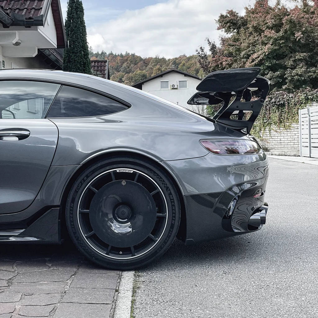 GOLD LEAF ADEVO-AMGGT-MT Wheel Covers Aero Disc EVO (Carbon / Matte) for MERCEDES-AMG GT Black Series OEM Wheels Photo-7 