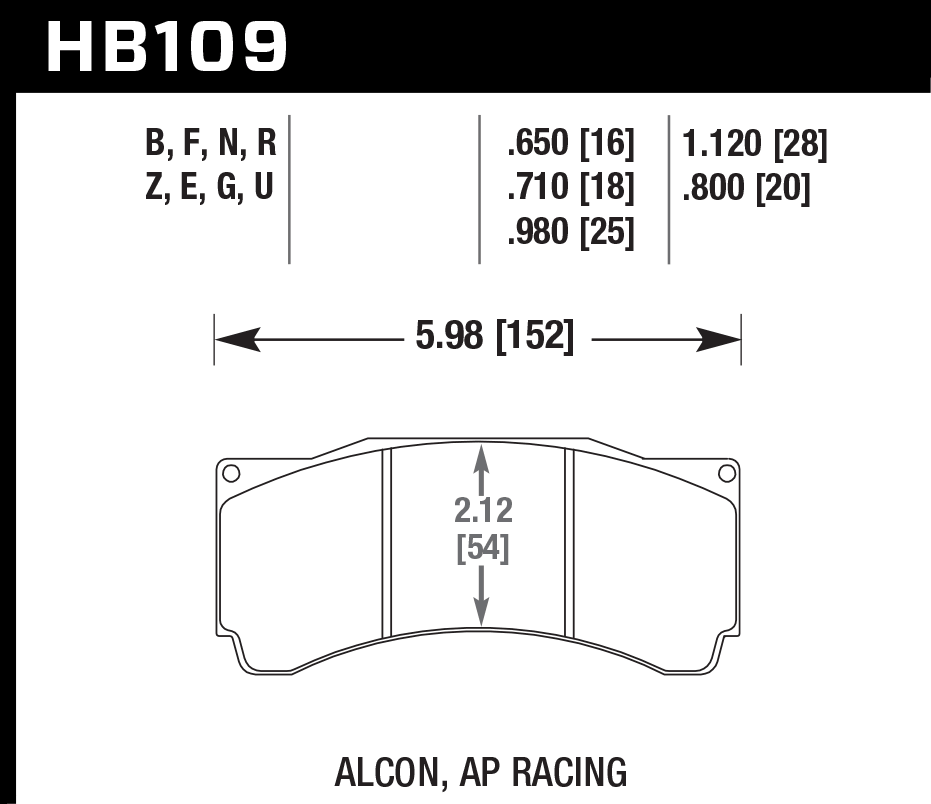 HAWK HB109D.710 Brake Pads ER-1 Endurance Racing Photo-1 