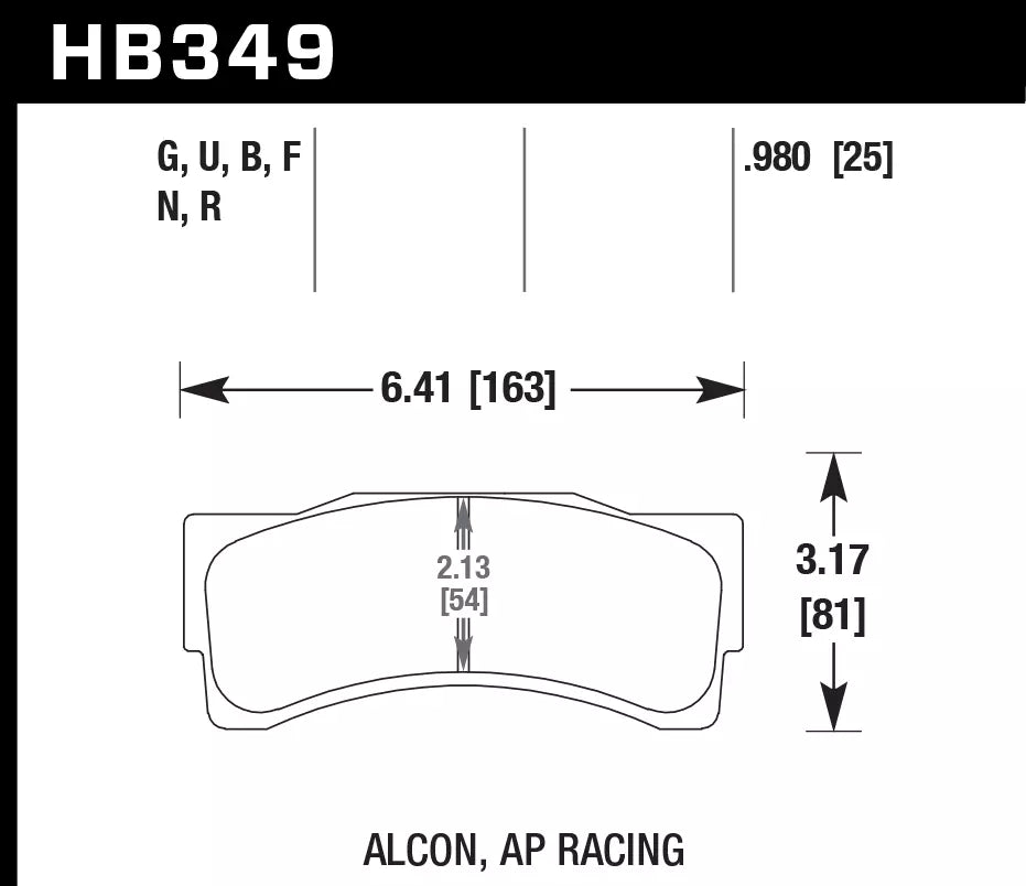 HAWK HB349D.980 Front Brake Pads ER-1 Endurance Racing for BMW M235i Racing 3.0L 2014-2016 Photo-1 