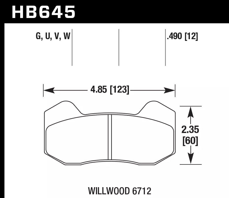 HAWK HB645B.490 Brake Pads HPS 5.0 Photo-1 