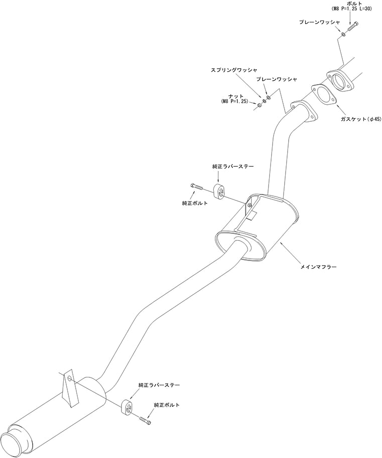 HKS 31006-AS011 Exhaust System SILENT HI-POWER for SUZUKI Jimny (JA11V/JA11C) Photo-2 