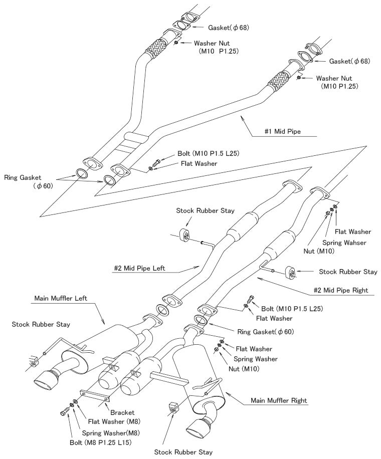 HKS 31029-AN011 Super Turbo Muffler for NISSAN 370Z (Z34) Photo-2 