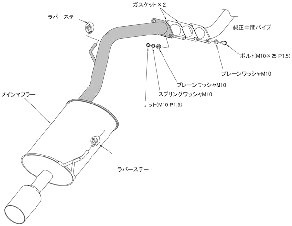 HKS 32008-AN013 Legal Muffler for NISSAN Note (E12) Photo-2 
