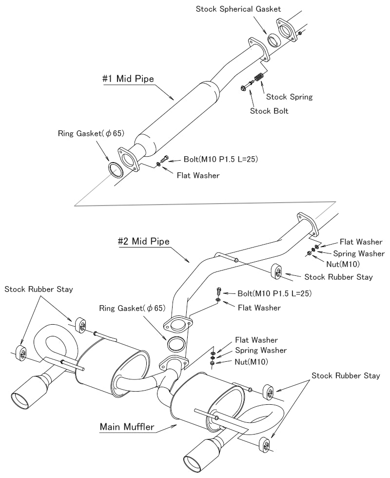 HKS 32018-AF019 Exhaust System LEGAMAX SPORTS for TOYOTA GR86, SUBARU BRZ Photo-2 