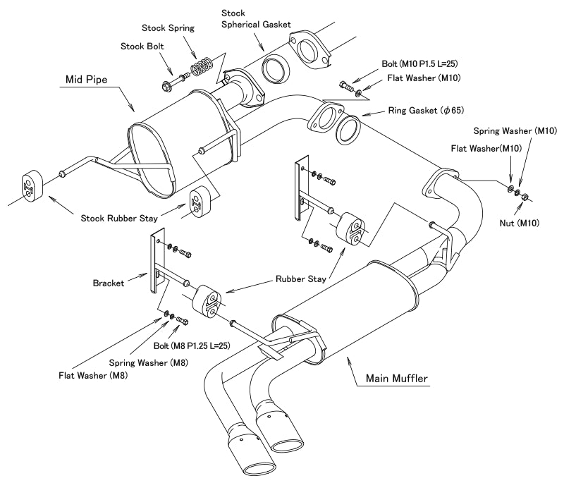 HKS 32018-AT065 Exhaust System LEGAMAX TRAILMASTER for TOYOTA FJ Cruiser (GSJ15W) Photo-3 