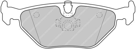 FERODO FDS1301 Rear Brake Pads DS Performance for for BMW 3 Series (E46) / Z4 (E85) Photo-0 