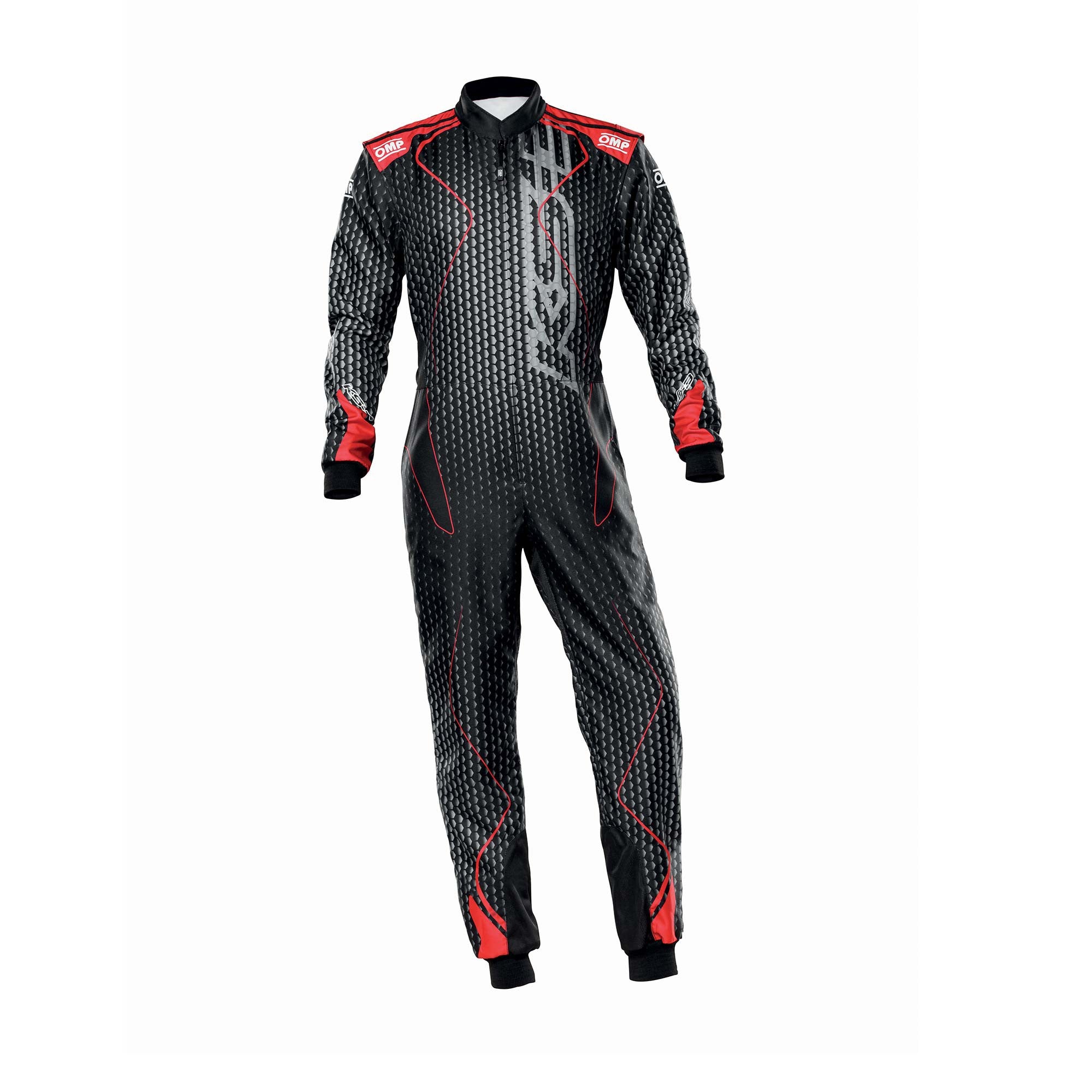 OMP KA0-1730-A01-073-50 KS-3 ART Karting suit, CIK, black/red, size 50 Photo-0 