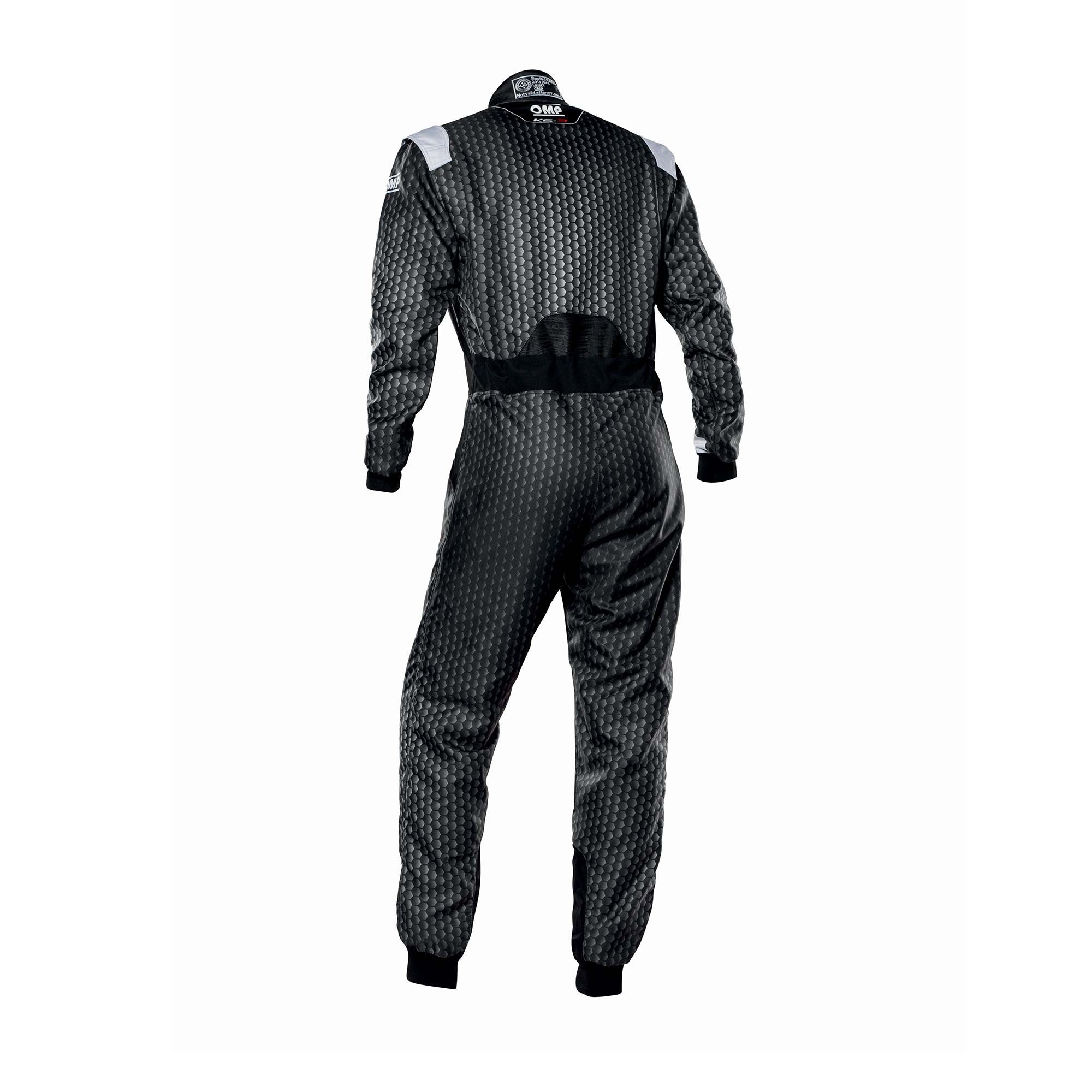 OMP KA0-1730-A01-171-58 KS-3 ART Karting suit, CIK, black/silver, size 58 Photo-1 