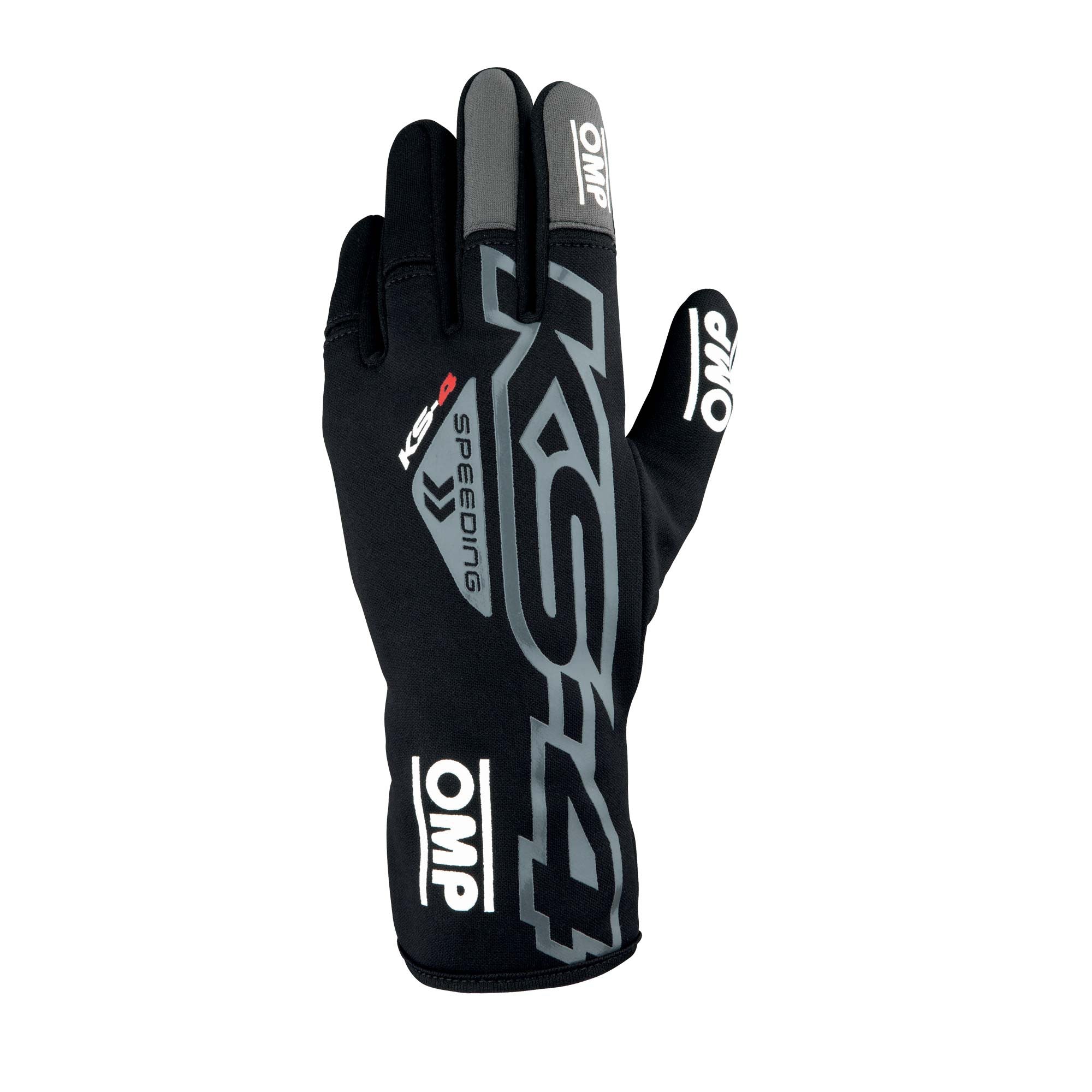 OMP KB0-2750-A01-071-M KS-4 Gloves my2023 Karting gloves, black, size M Photo-0 