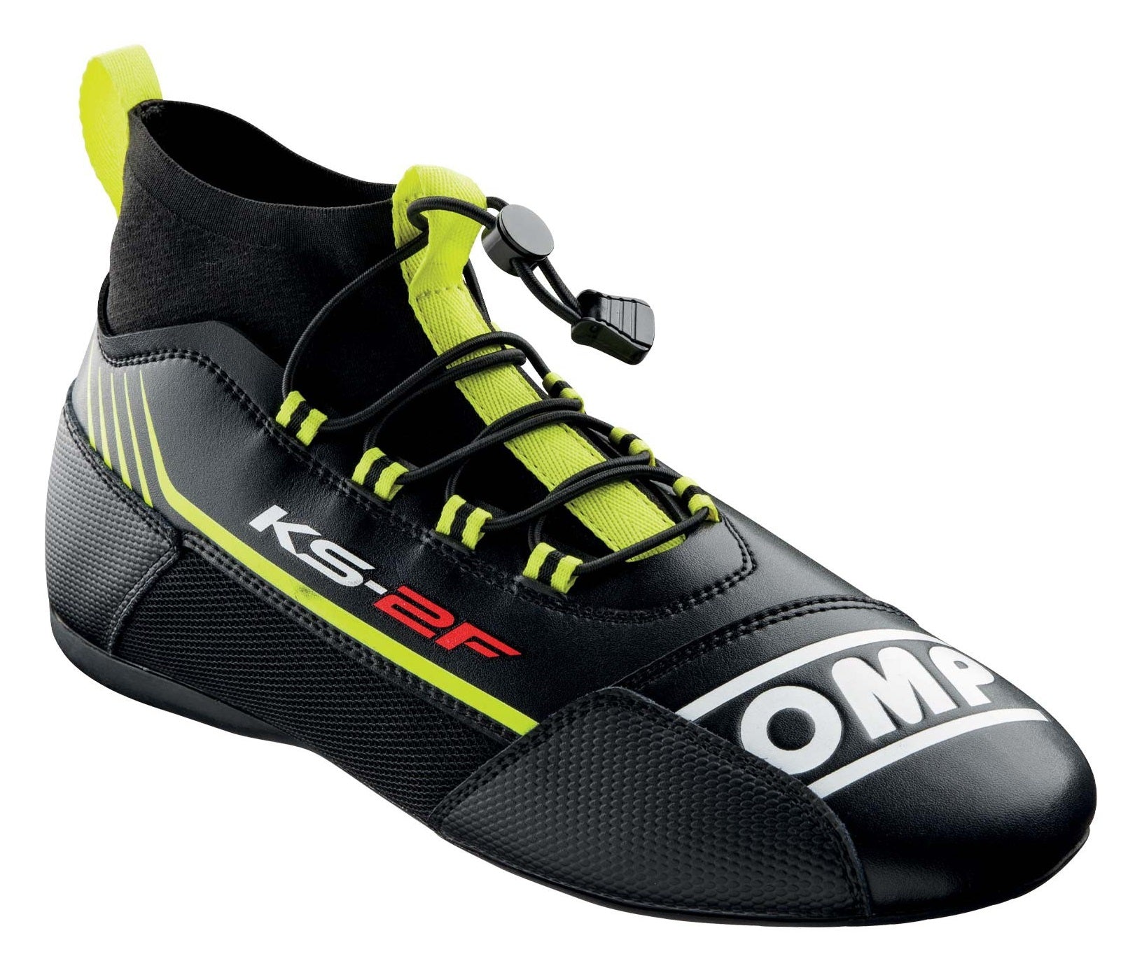 OMP KC0-0830-A01-178-36 KS-2F Karting shoes, black/fluo yellow, size 36 Photo-0 