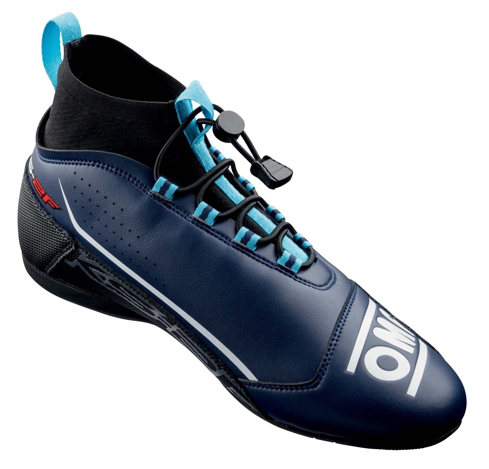 OMP KC0-0830-A01-244-33 KS-2F Karting shoes, children, navy blue/cyan, size 33 Photo-1 