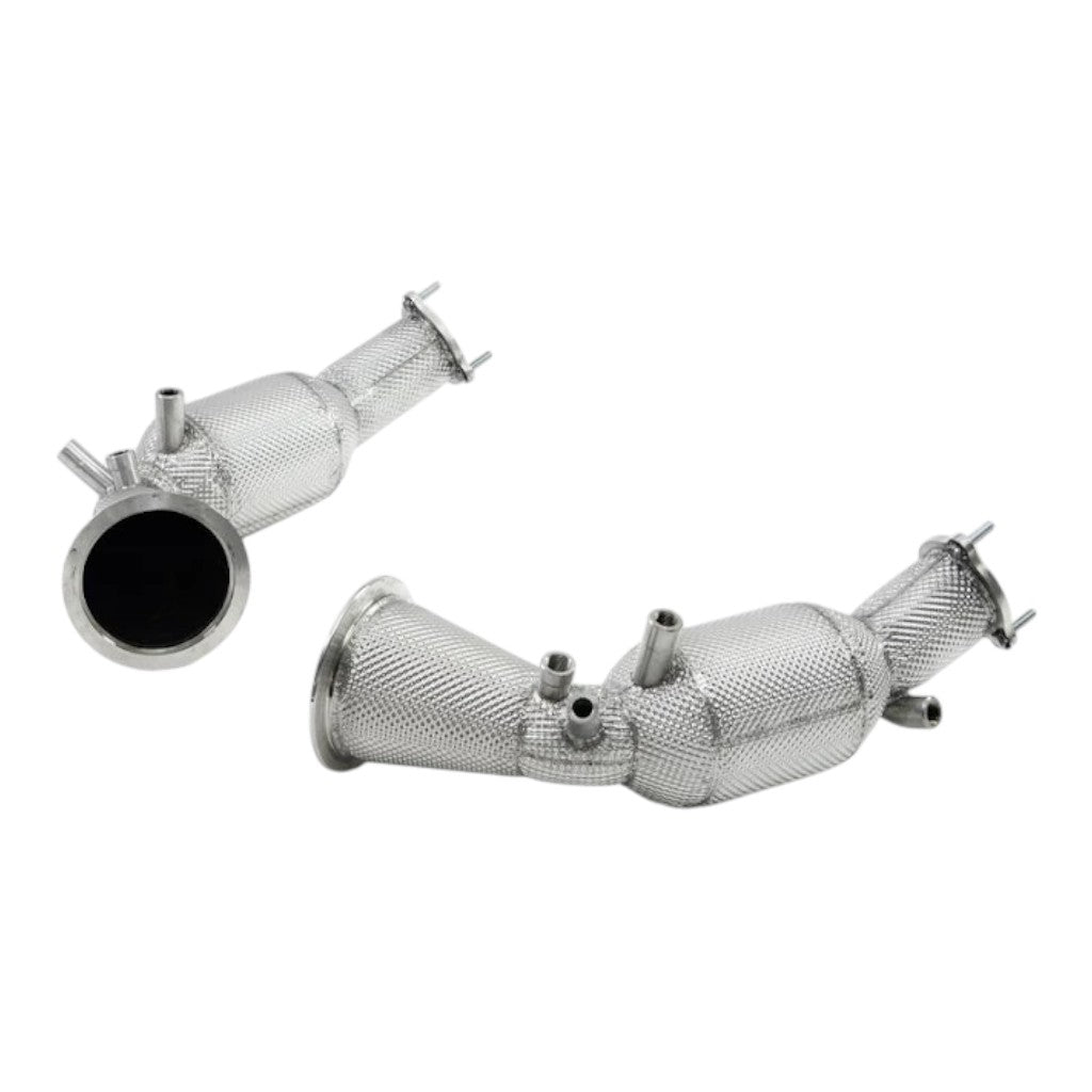 KLINE INNOVATION KL-POR-992.2CRT-CS-OE-HS Catalyst with Heat Shield Option (Stainless Steel) for PORSCHE 911 Carrera 3.0T (992.2) Photo-0 