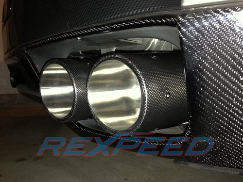 ARD 152496 Exhaust tips for NISSAN R35 GT-R, Z34 370Z (dry carbon) Photo-1 