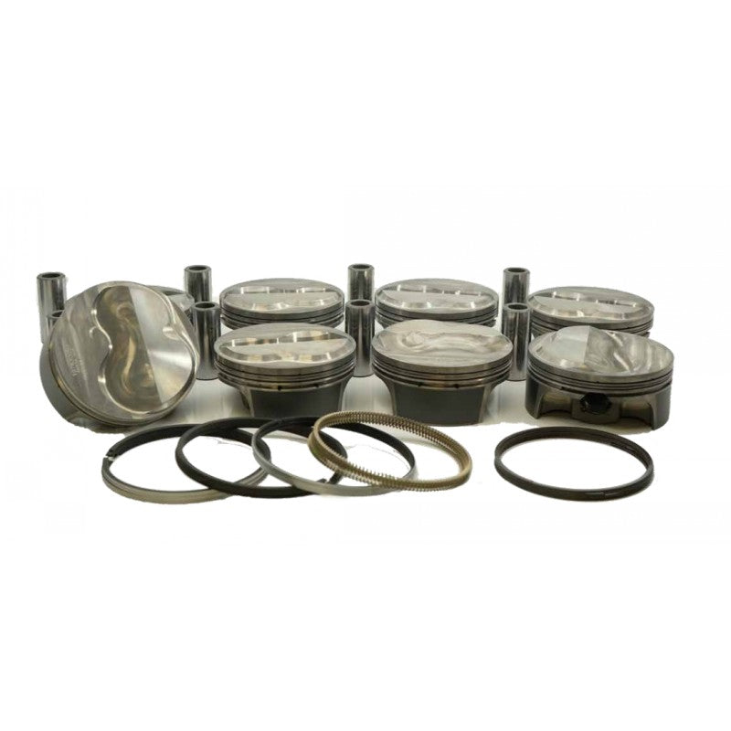 MAHLE 197754730T Piston Kit Dome (389cid 4.130 x 1.062RCH, 3.625stroke, 6.125rod, 0.927pin, 9.0cc, 444g, 13.5CR, 2618) for CHEVROLET Small Block Photo-0 