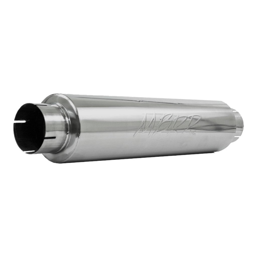 MBRP M1004 Muffler Armor Pro (T304 Stainless Steel / 4" In/Out / 24" Body / 6" Diameter / 30" Overall / Quiet Tone) Photo-0 